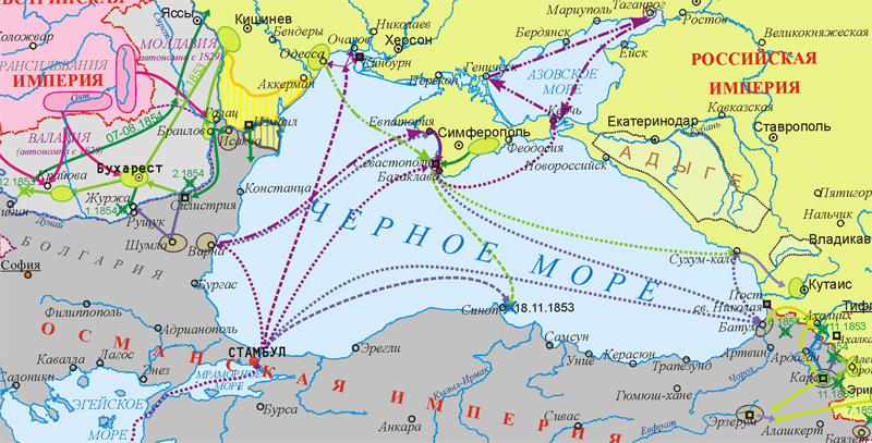 Карта крымской войны